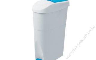 White and Blue Sanitary Bin