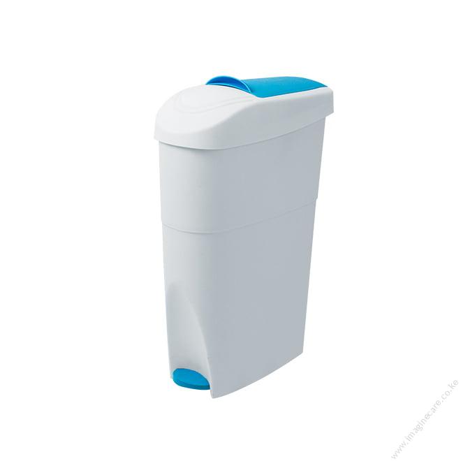 White and Blue Sanitary Bin