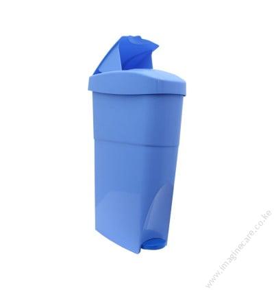 Blue sanitary bin