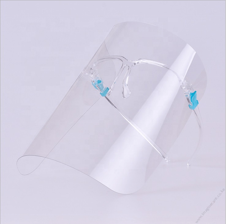 face shield with frames
