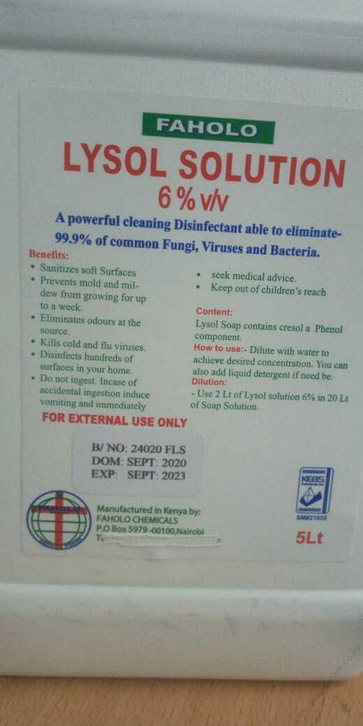 Lysol Solution - Disinfectant (5lt) - Image 4