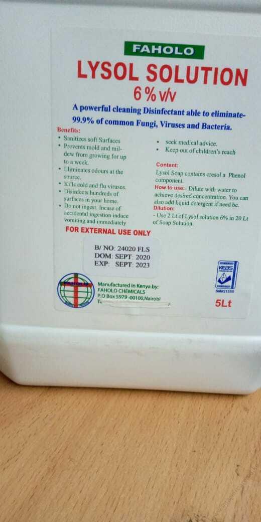 Lysol Solution - Disinfectant (5lt) - Image 3