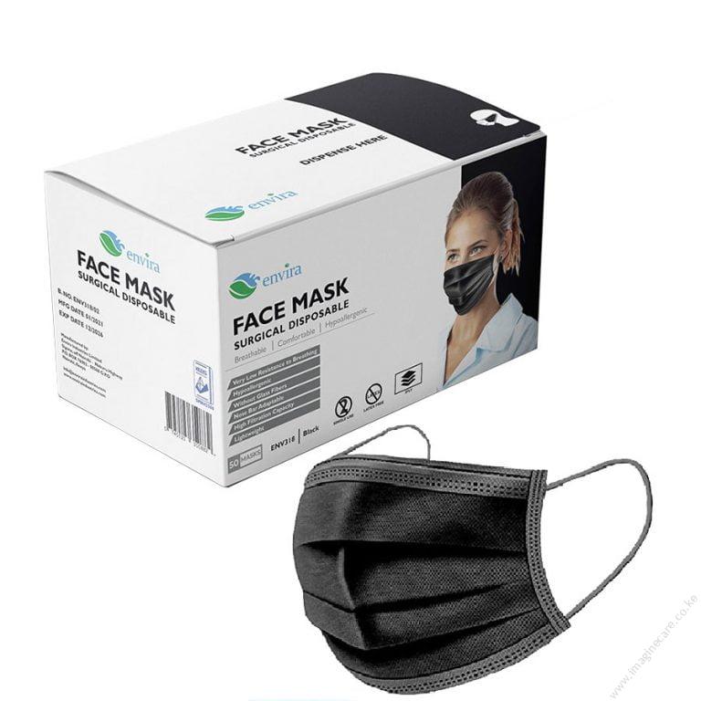 Black 3 Ply Mask