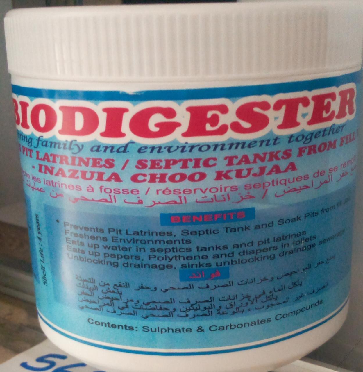 Biodigester (500g) for toilets and septic tanks
