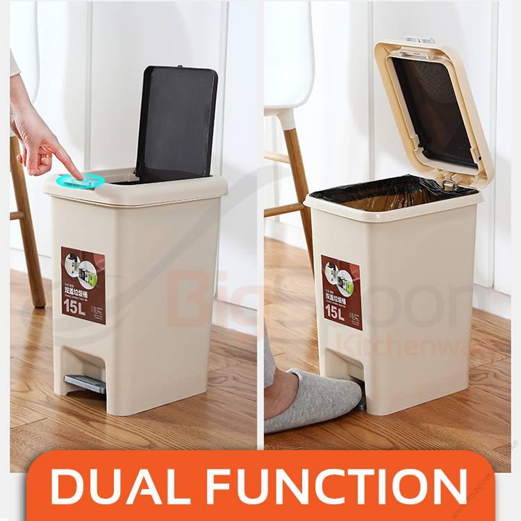 2 in 1 Pedal Push Dustbin 1