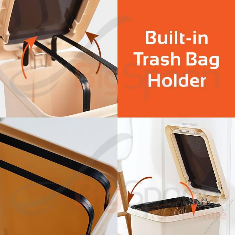 2 in 1 Pedal Push Dustbin 5