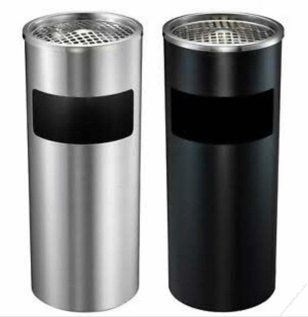 Round Standing Ashtray Carbon Steel - Image 2