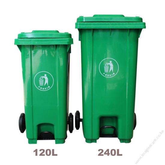 Garbage Bin With Wheels + Foot Pedal - 240 ltrs - Image 5