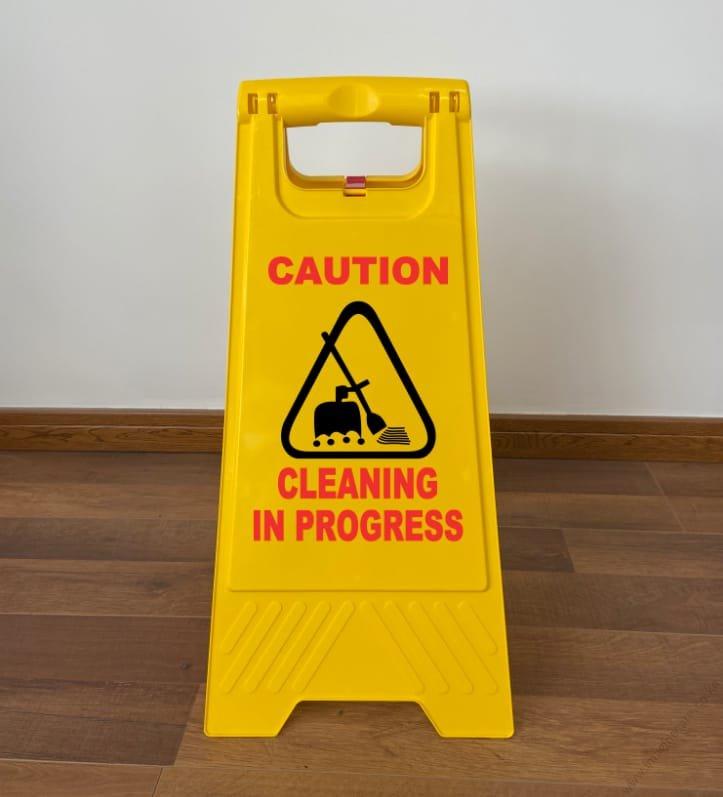 Cleaning in Progress Caution Sign