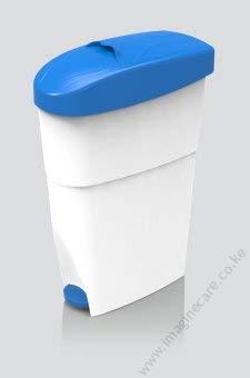 Sanitary Bin White & Blue Pedal - 18ltr - Image 6