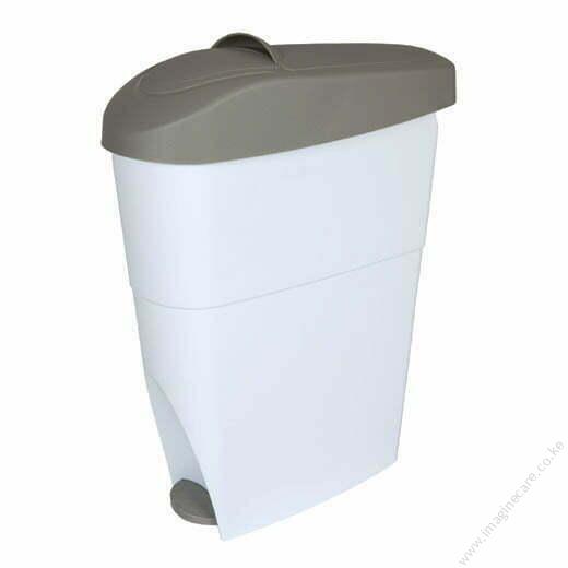 Sanitary Bin White & Grey Pedal
