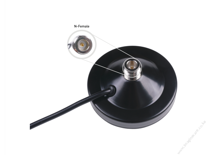 Antenna Magnetic Base; N Female to RP-SMA male - CFD200-Black-2m - Image 2