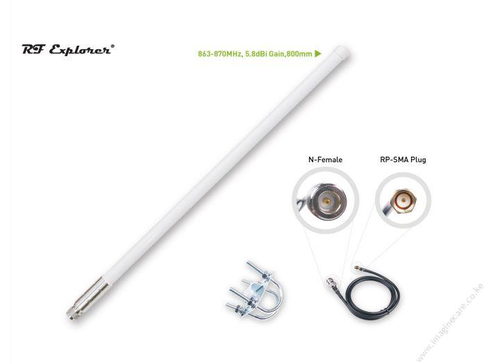 LoRa Fiberglass Antenna Kit; 863-870MHz; 5.8dBi; 800mm; RF Explorer RFELA-2/58X - Image 6