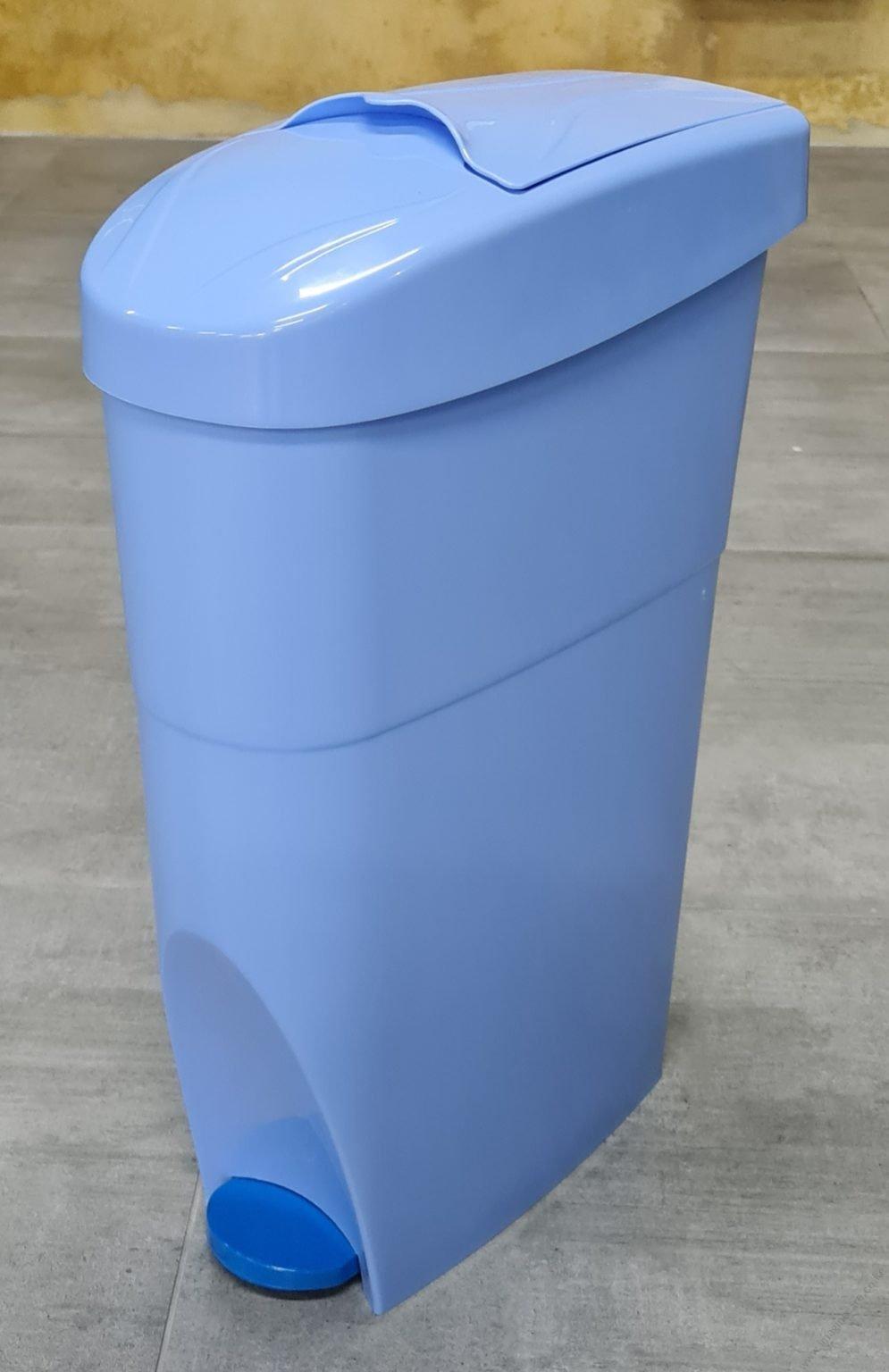 Sanitary Bin Sky Blue Pedal - 18ltr - Image 4