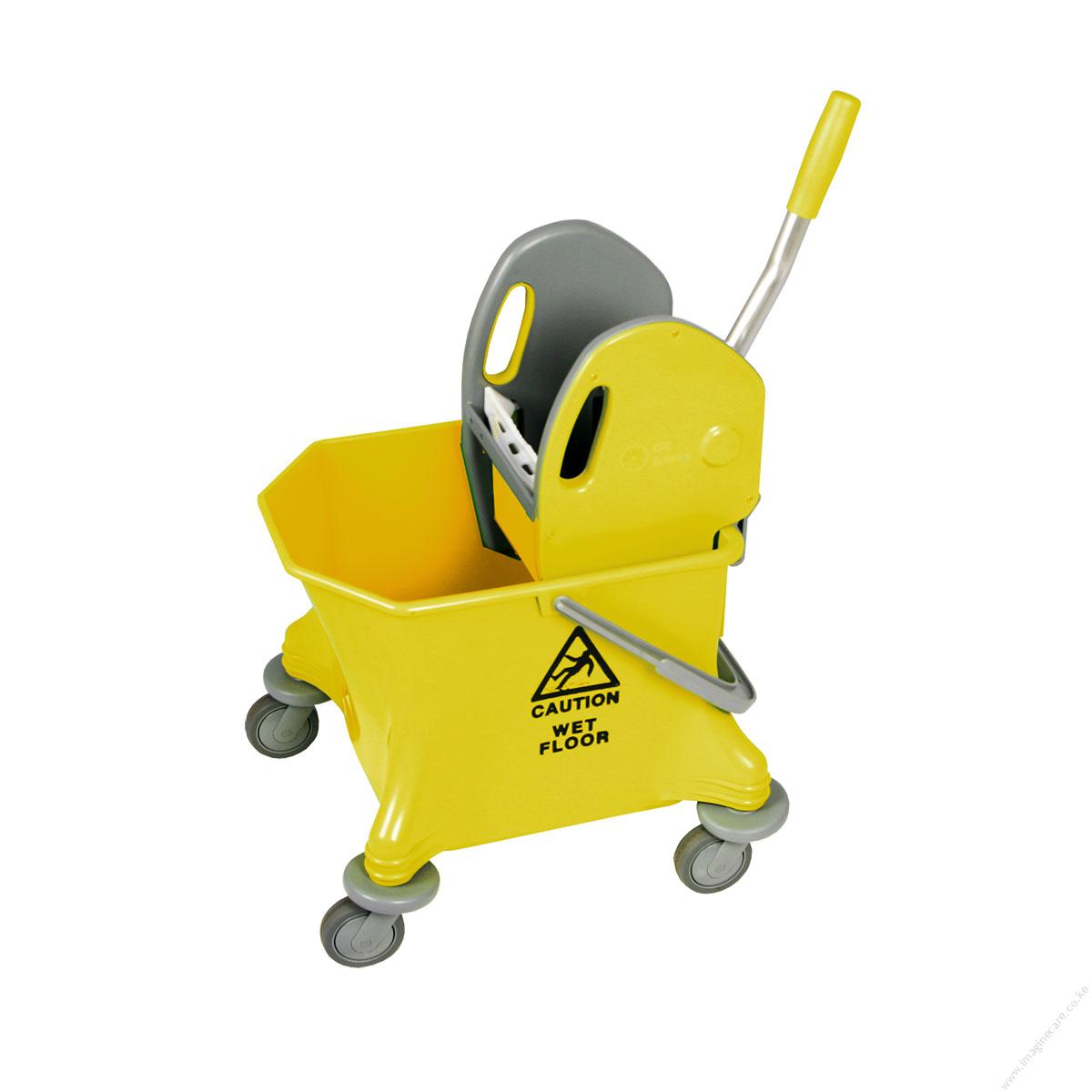 Single Mop Trolley - Yellow