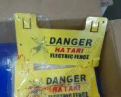 Electric Fence Warning Sign