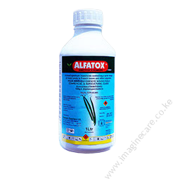Alfatox 100EC is a synthetic pyrethroid insecticide for the control of aphids, thrips, whiteflies, and leaf miners on french beans, roses, pigeon peas(njugu), and rice.