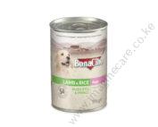 Bonacibo Canned Wet Puppy Food – Lamb & Rice 395g