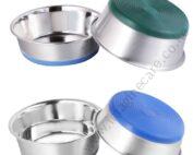 Heavy Dish With Full Bonded Colored Rubber Base