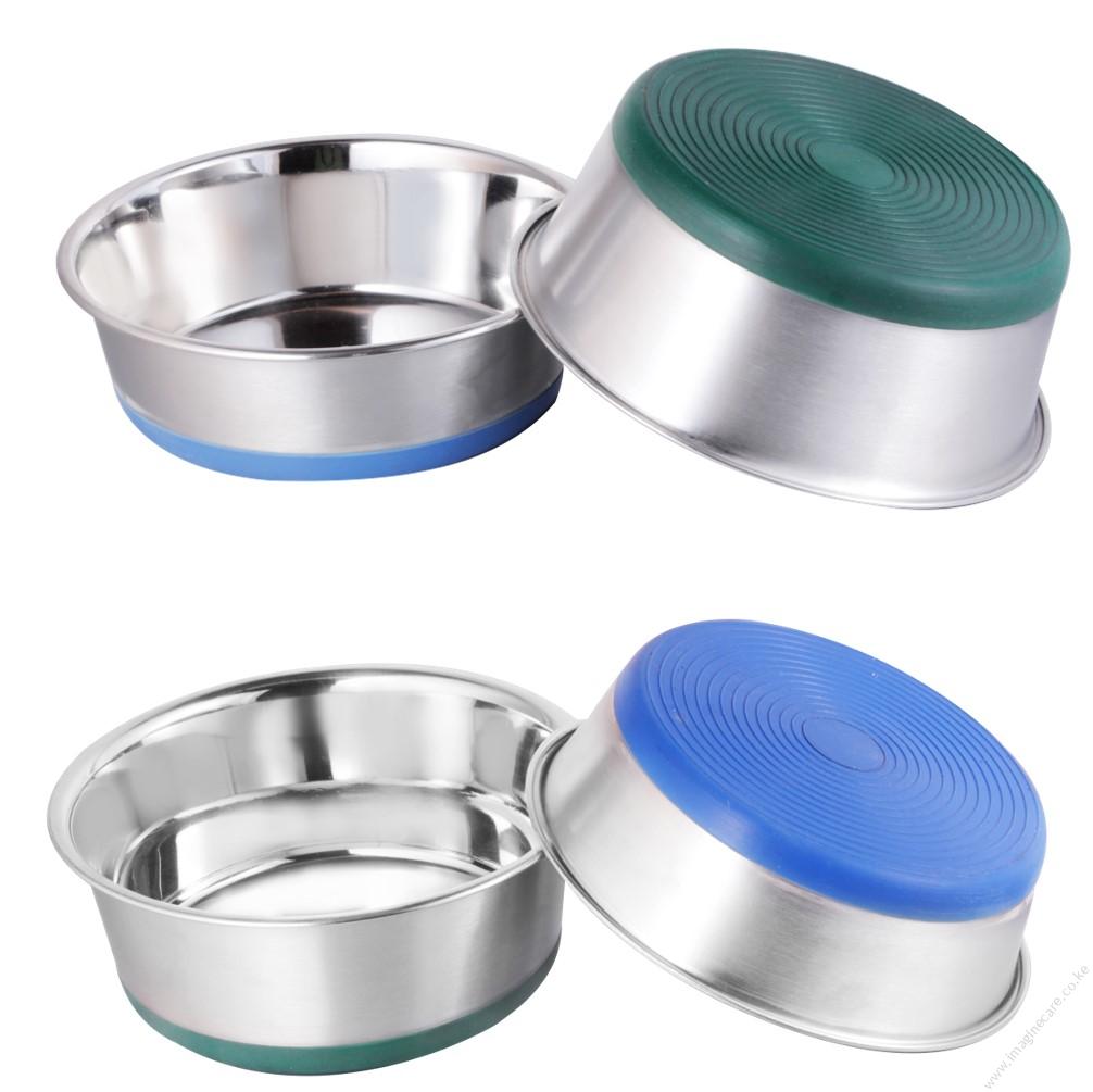 Heavy Dish With Full Bonded Colored Rubber Base