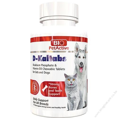 Bio Petactive D-Kaltabs (CALCIUM TABLETS FOR DOGS AND CATS) 126g