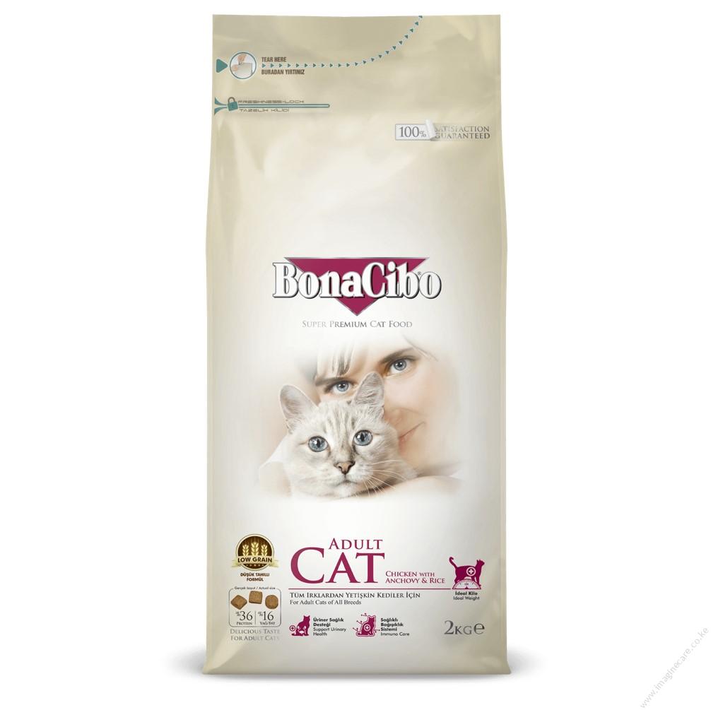 Bonacibo Adult Cat Food Chicken With Anchovy & Rice