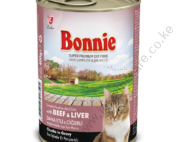 Bonnie Adult Cat Food Canned – Beef Chucks In Gravy 415G – Pack Of 12