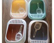 Cat Litter Box High Sides with Litter Scoop