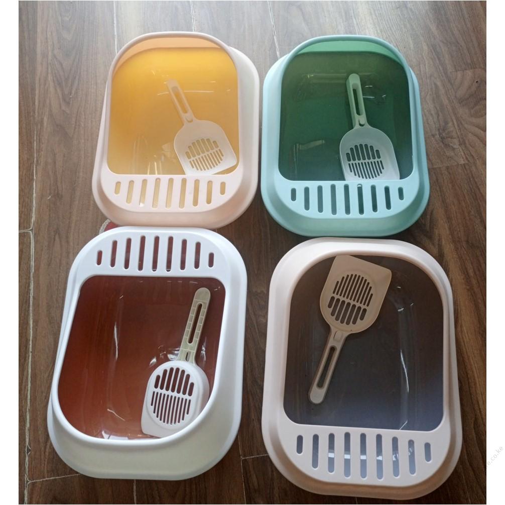 Cat Litter Box High Sides with Litter Scoop