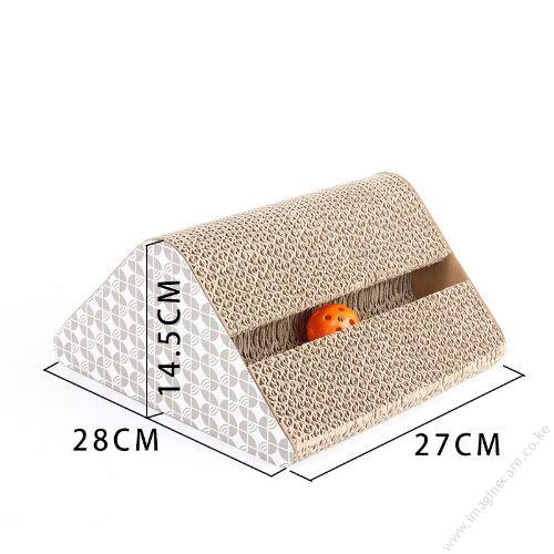 Cat Scratcher Pad – Triangle Desighn With Balls