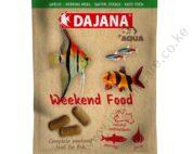 Complete weekend feed for aquarium fish