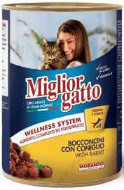 Migliorgatto Adult Cat Food Chucks With Rabbit 405gr