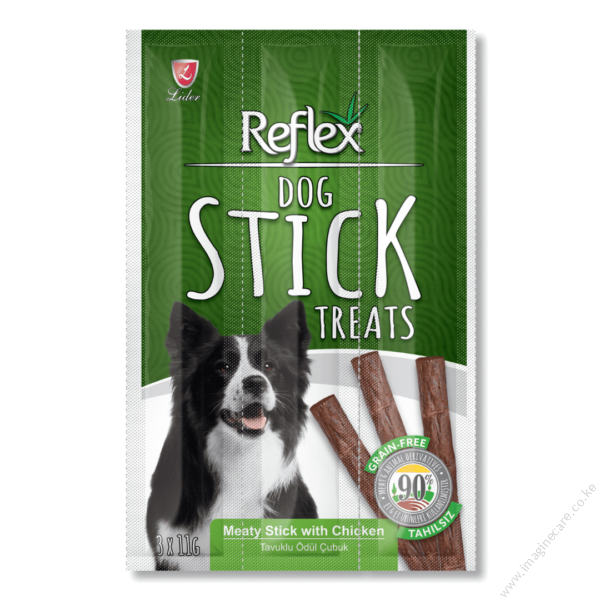 Reflex Dog Treats – Stick Treats, Grain Free Chicken (3 Sticks x 11g)