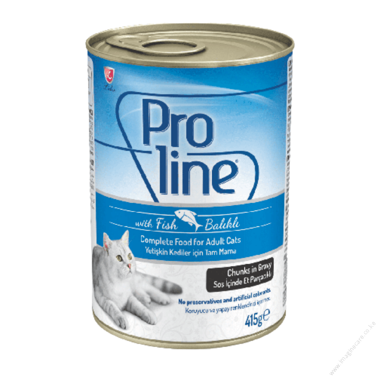Proline Adult Cat Food Canned – Fish Chunks in Gravy0.415kg