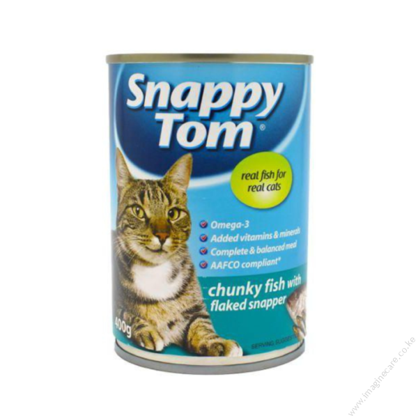 Snappy Tom Chunky Fish With Flaked Snapper 400g