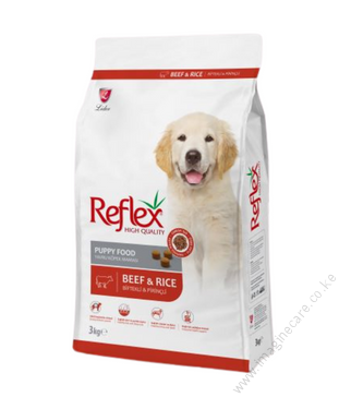 Reflex Premium Puppy Food – Beef & Rice 3kg