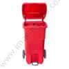 90litre Garbage Bin With Wheels, Handle & Foot Pedal