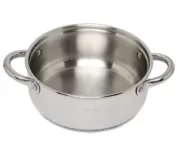 Stainless Steel Induction Base Belly Shaped Casserole w Glass lid -