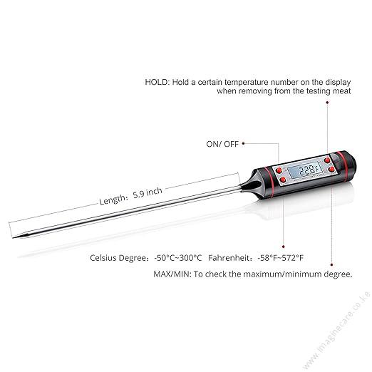 Digital Food Thermometer TP101 Black - Image 4