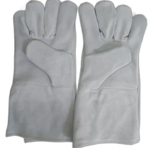 Grey Industrial Welding Gloves With Lining 1pc