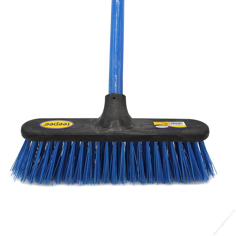 Hard Broom With Handle Cleaning Brush 1pc