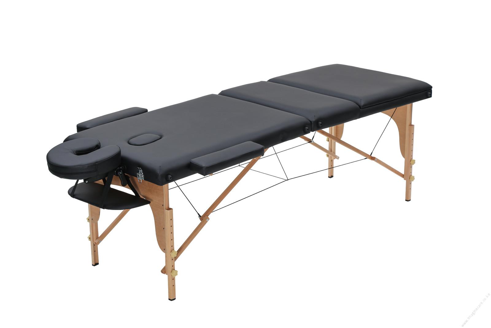 Portable foldable wooden bed massager