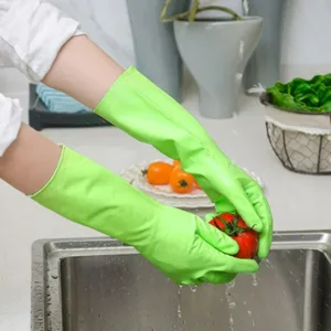 Dish Washing Cleaning Rubber Gloves Green