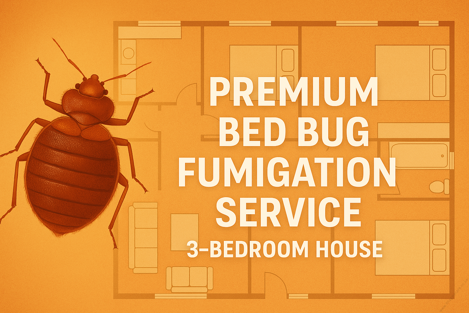 Premium Bed Bug Fumigation Service for 3-Bedroom Houses in Nairobi, Kiambu, Machakos, Kajiado and Kenya