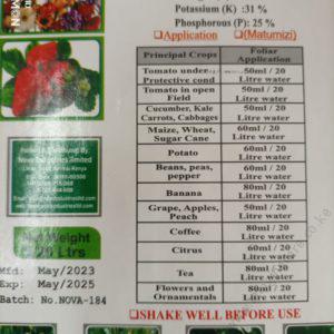 Novax Foliar Fertilizer (NPK 44:25:31) 500ml
